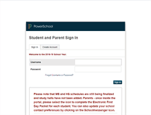 Tablet Screenshot of powerschool.pgsd.org